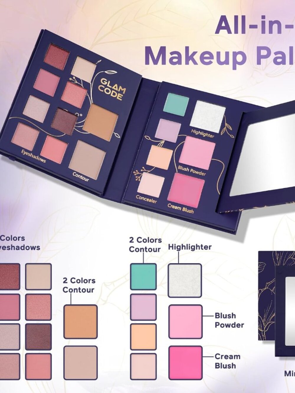 Glam Code Omnia Chroma Makeup/ Tulip~ 4 in 1 Palette. New.